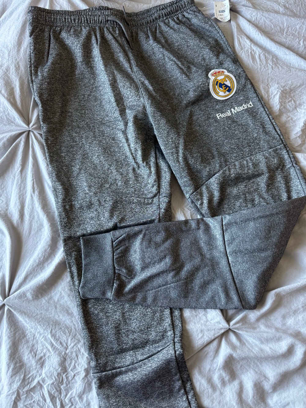 Kids' Real Madrid Gray Jogger Sweatpants